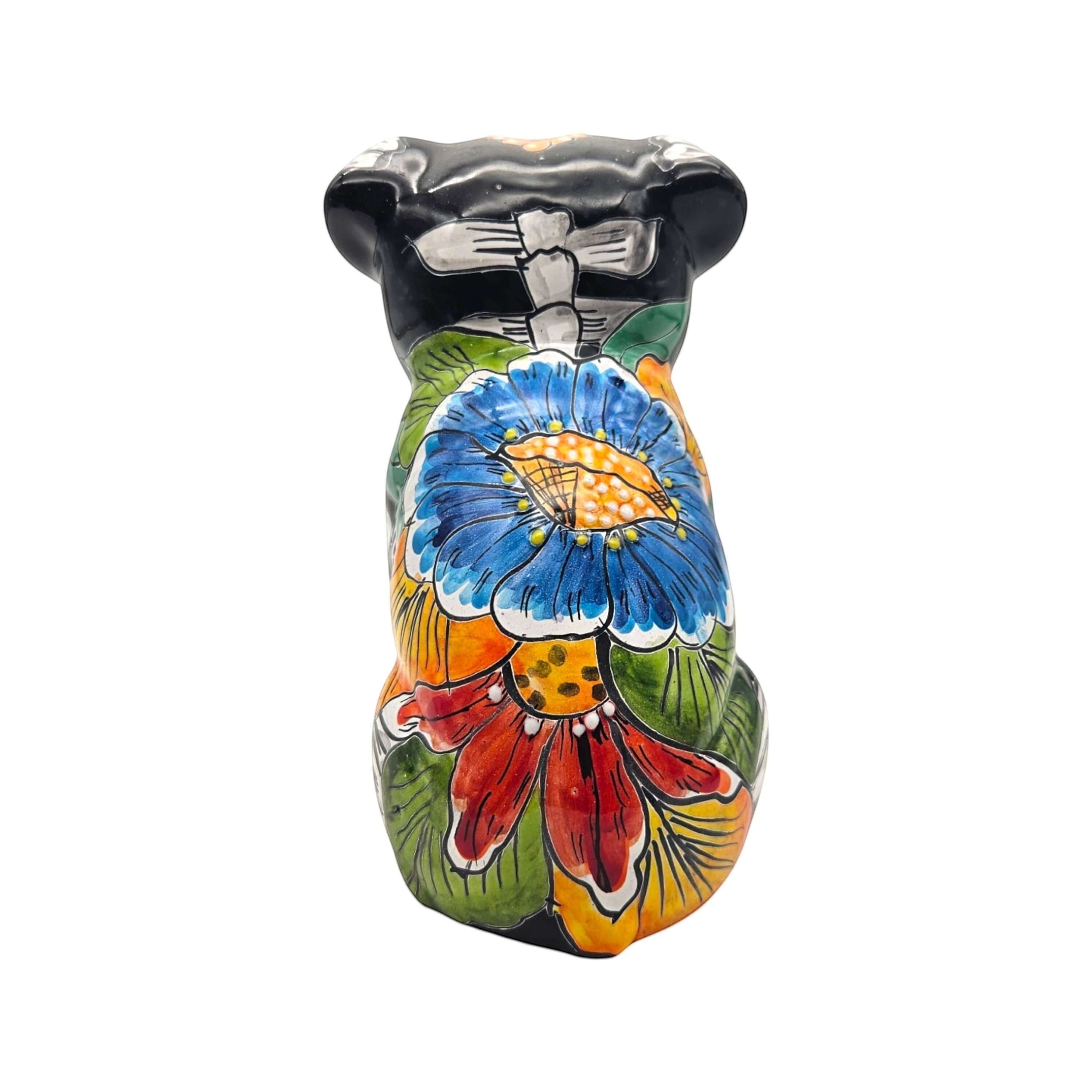 Day of the Dead Bulldog Figurine | Handmade Talavera Dog Statue