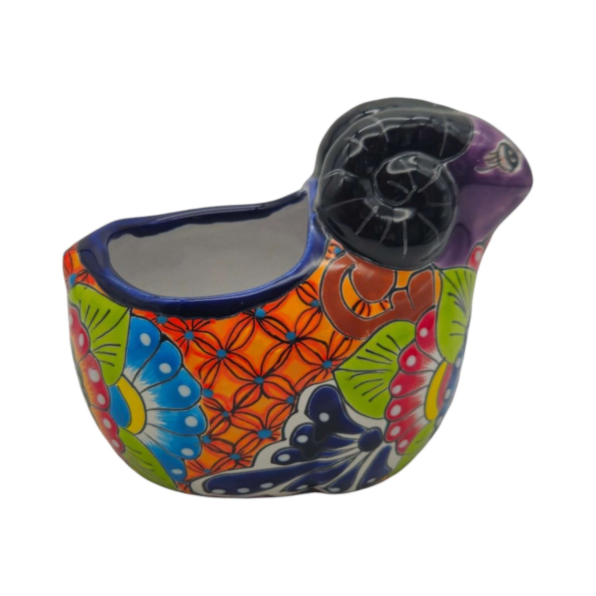 Talavera Ram Planter | Colorful Mexican Sheep Ceramic Pot