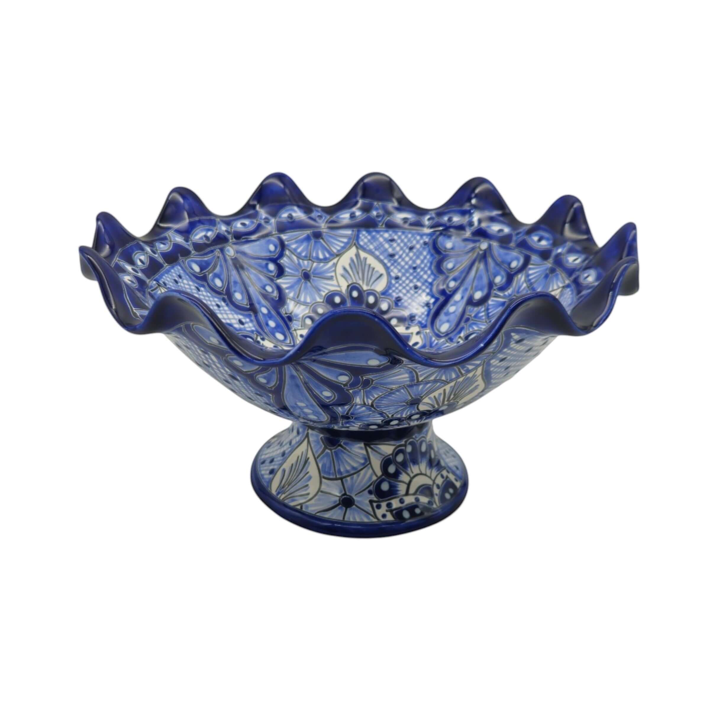 Talavera Fruit Basket | Hand-Painted Mexican Ceramic Centerpiece
