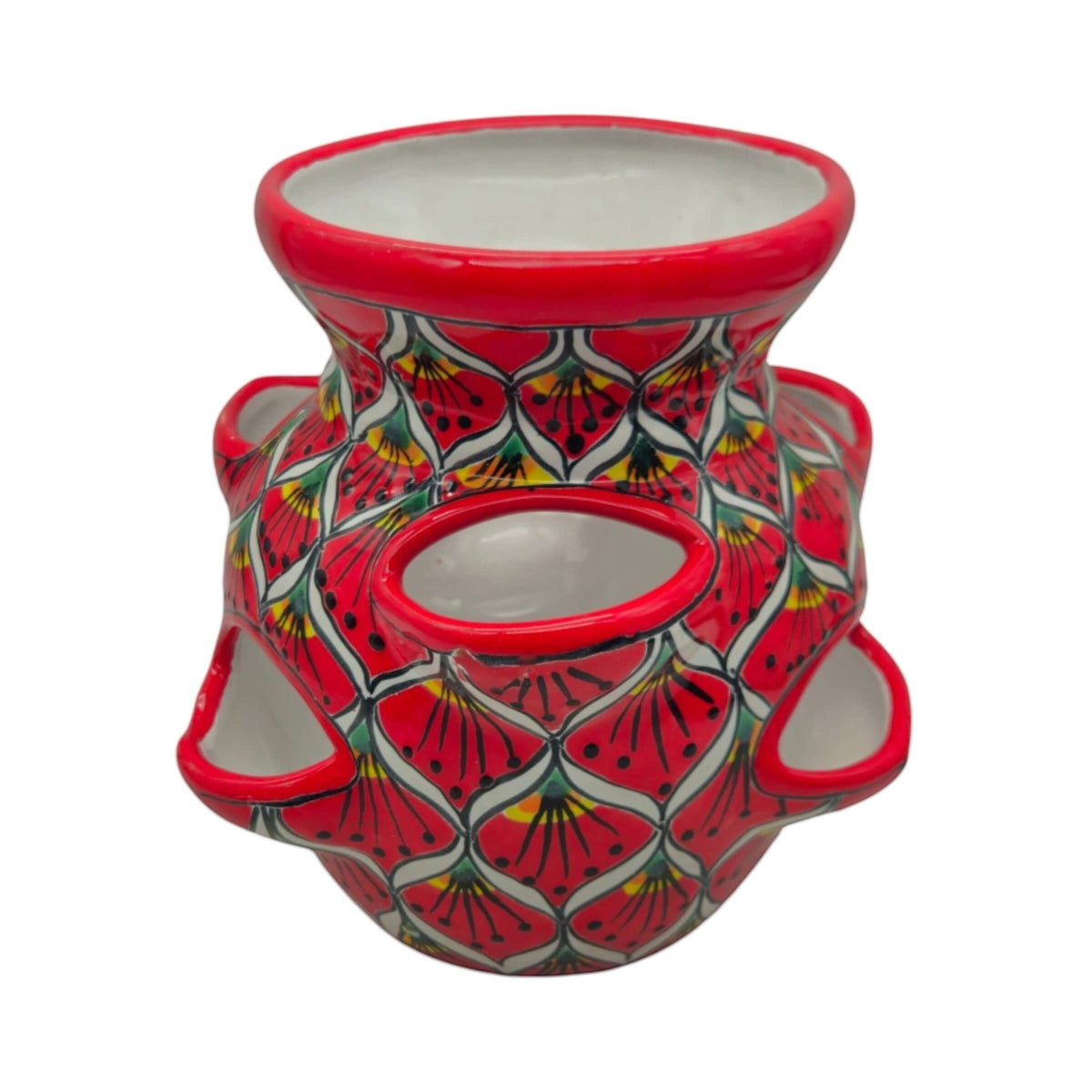 Talavera Strawberry Planter | Red Peacock Design