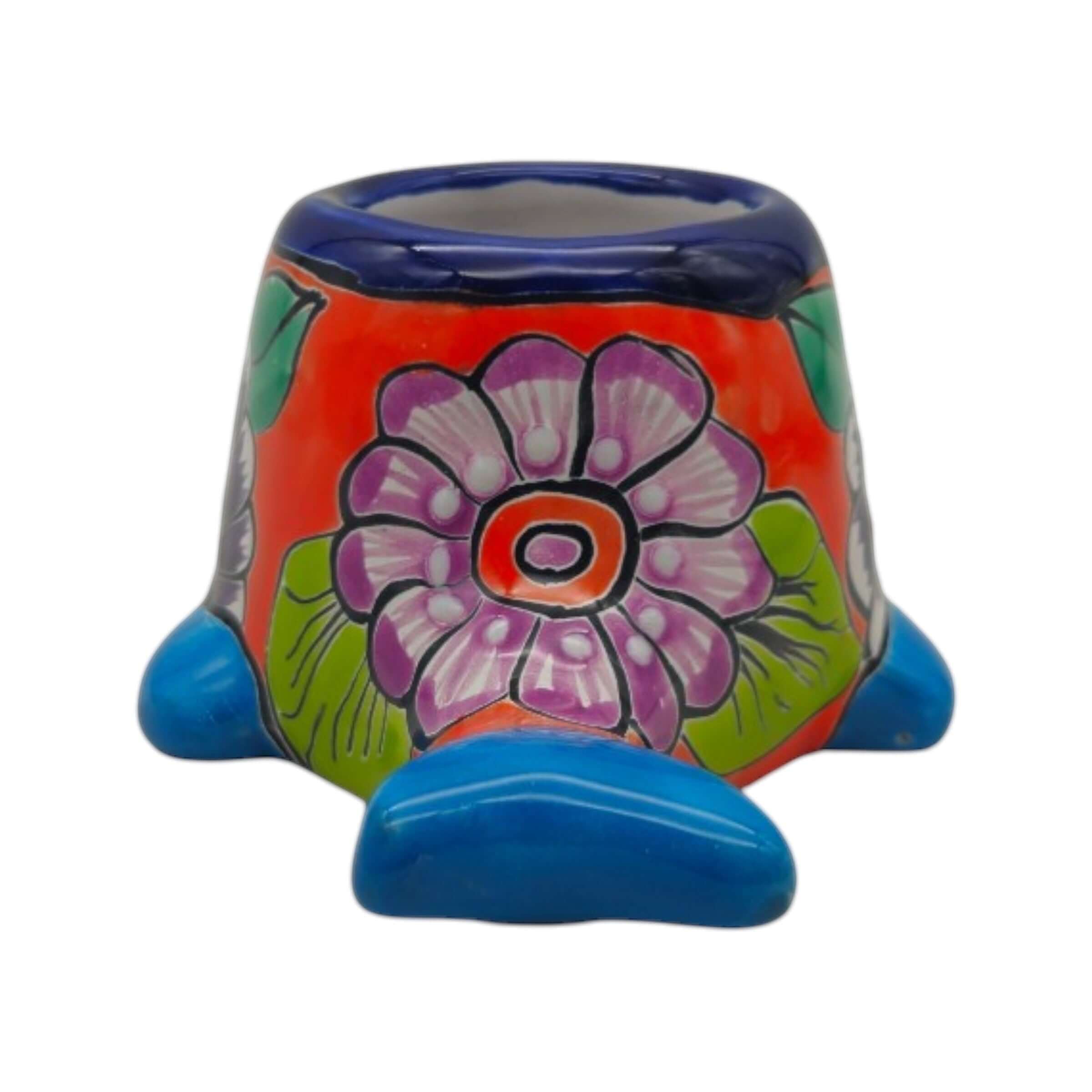 Talavera Whale Planter | Colorful Small Mexican Animal Pot