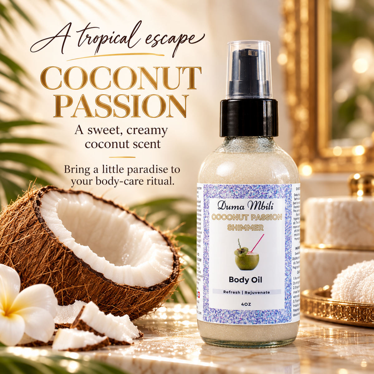 Coconut Passion Shimmer Body Oil