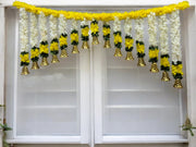 40" Long Artificial Flower Toran with Bell