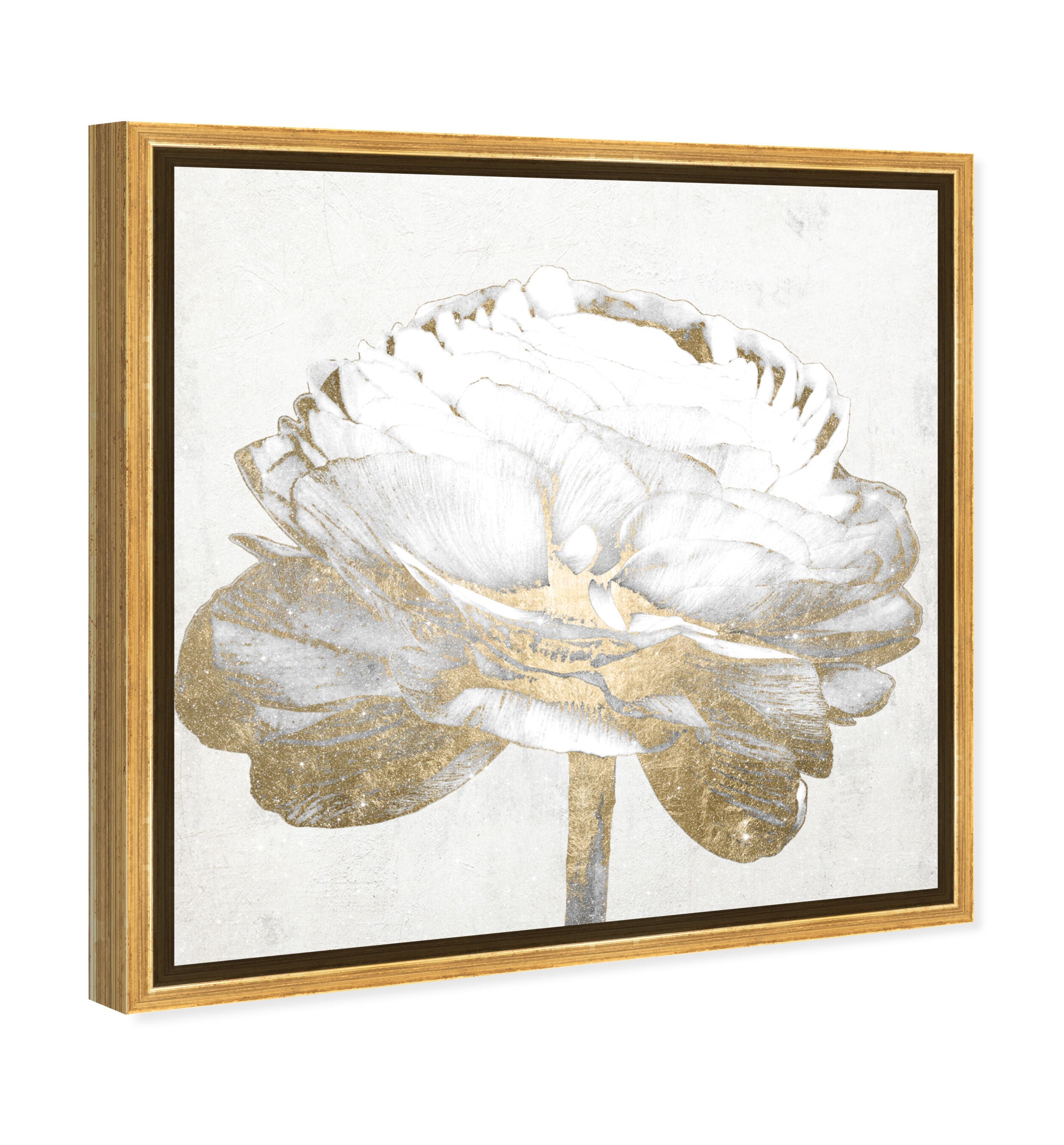 Gold and Light Floral II White: Diamond Dust™