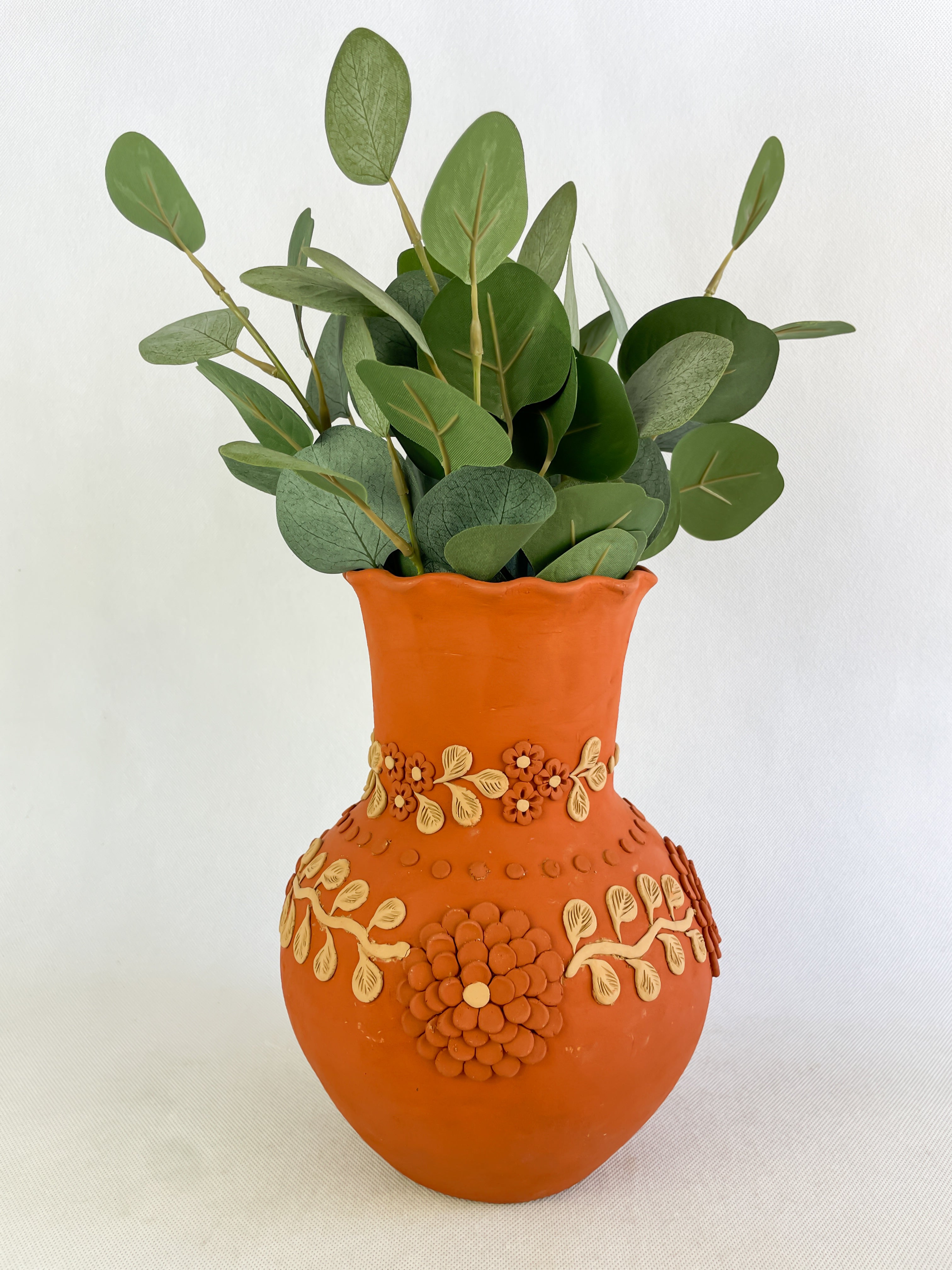 Velasco Oaxaca Red Clay Vase - Florero Barro