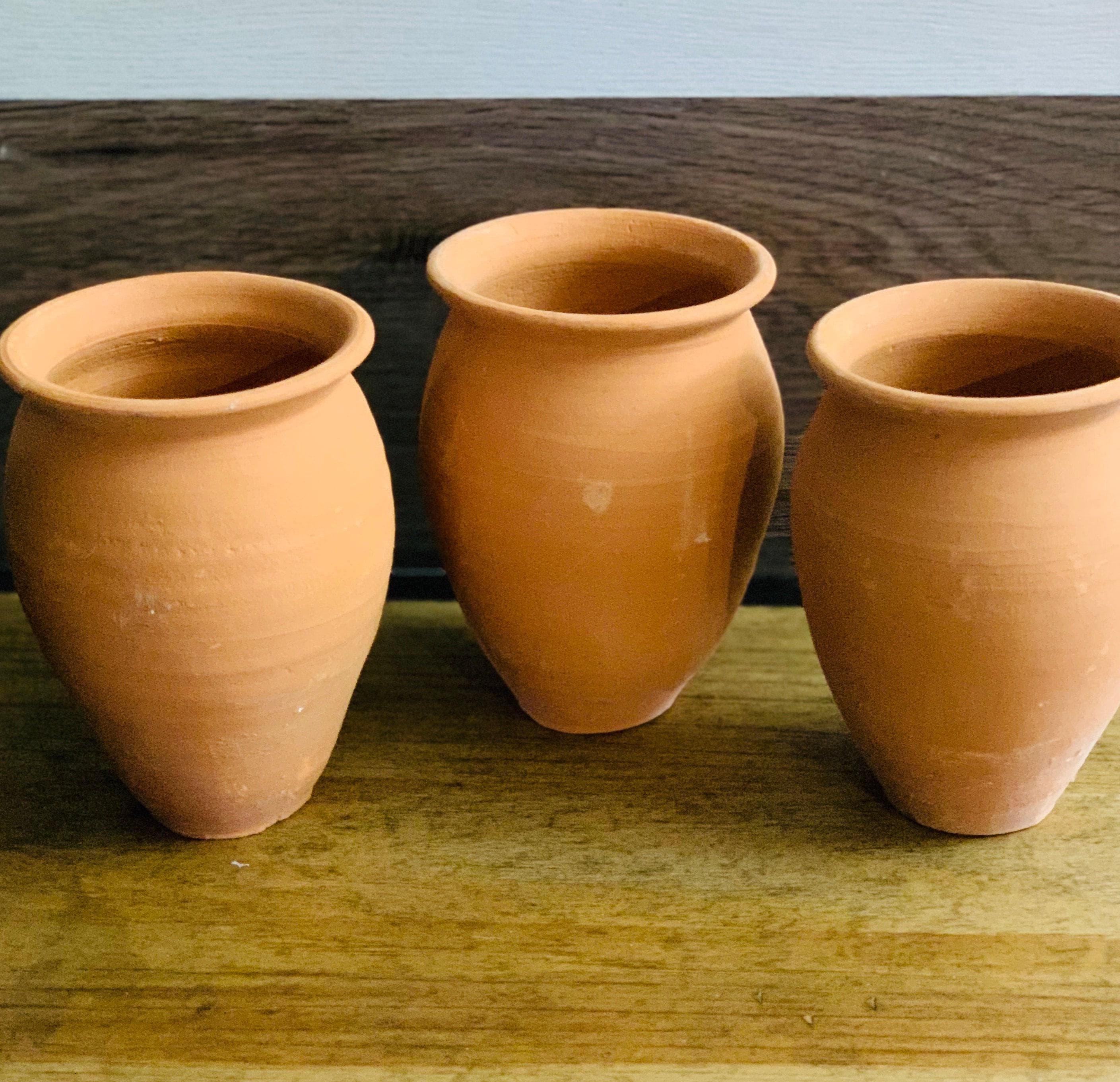 Cantaritos de Barro Clay Cups Fits Up to 16 Fl Oz
