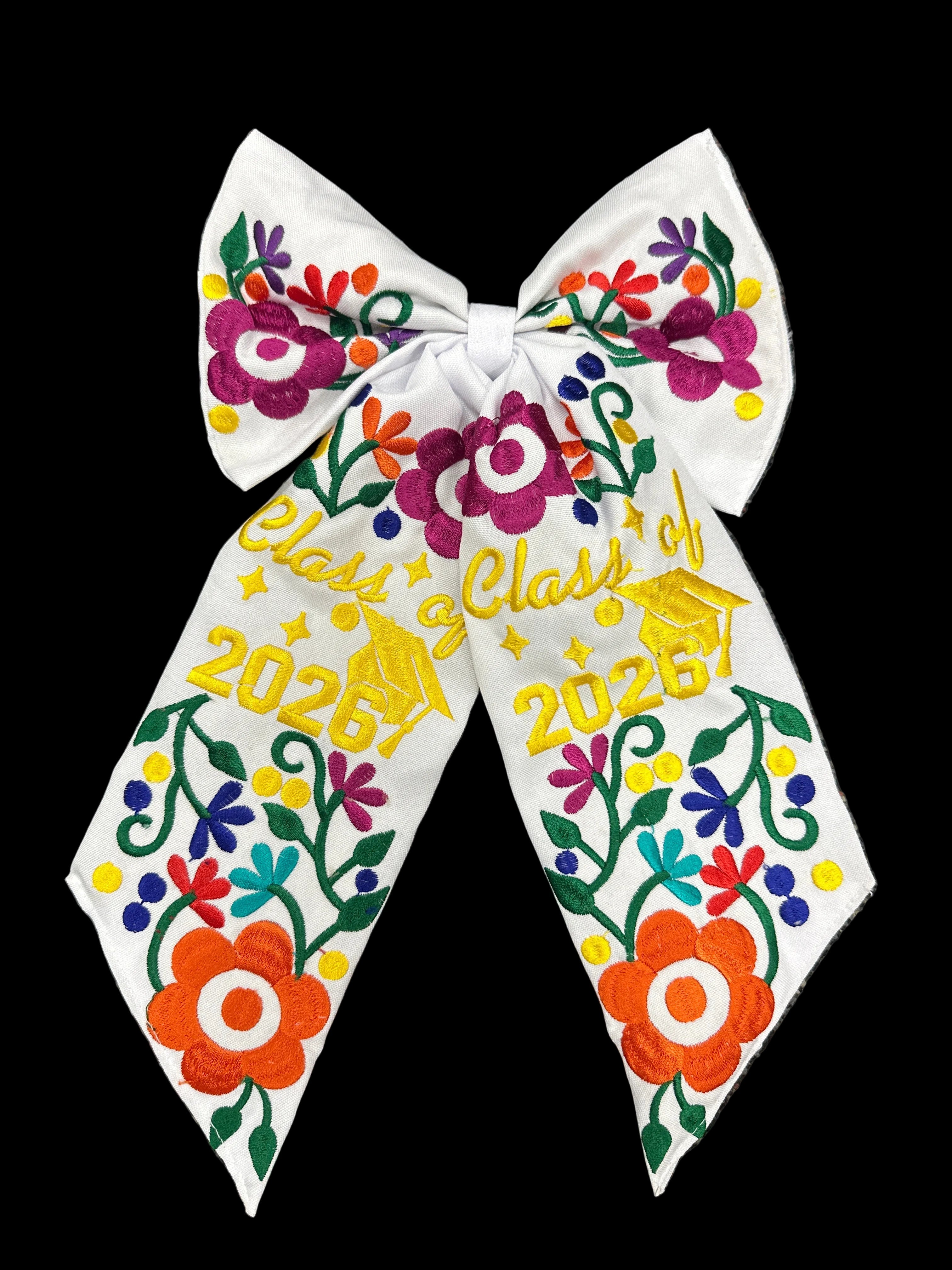 Graduation Embroidered bow