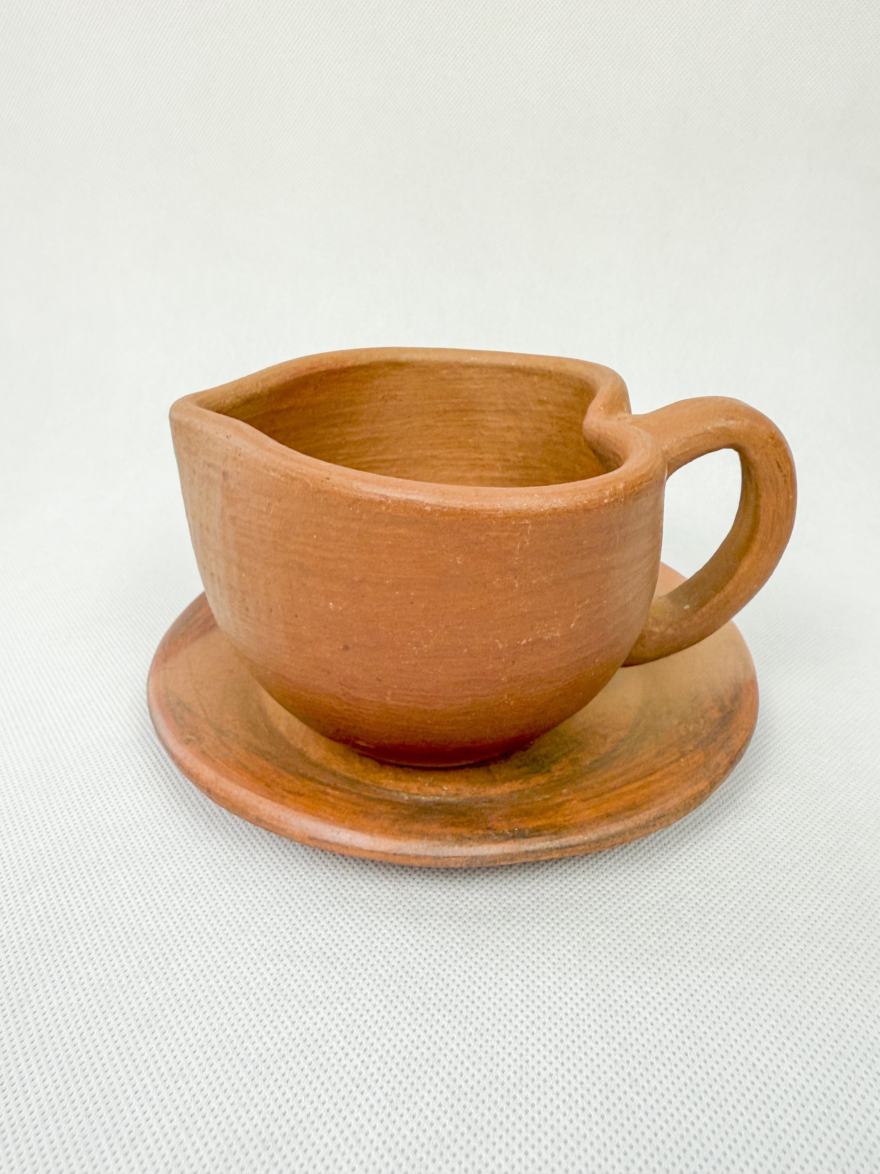Oaxaca Red Clay Heart Mug - Taza Corazon