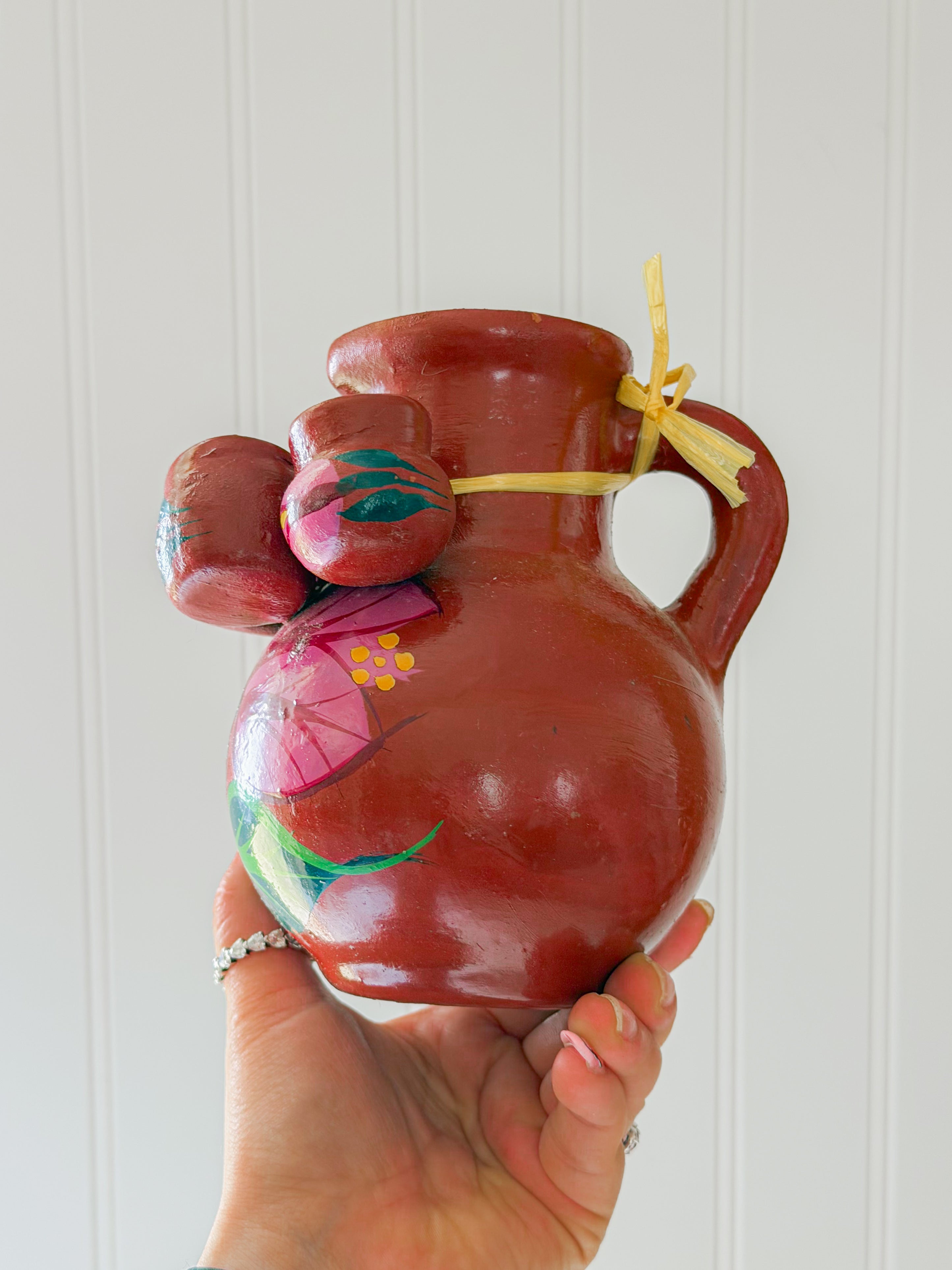 Small Pitcher Floral w/ mini mugs