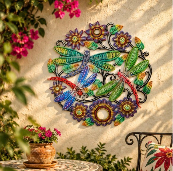 Dragonfly Oil Drum Top- Painted
