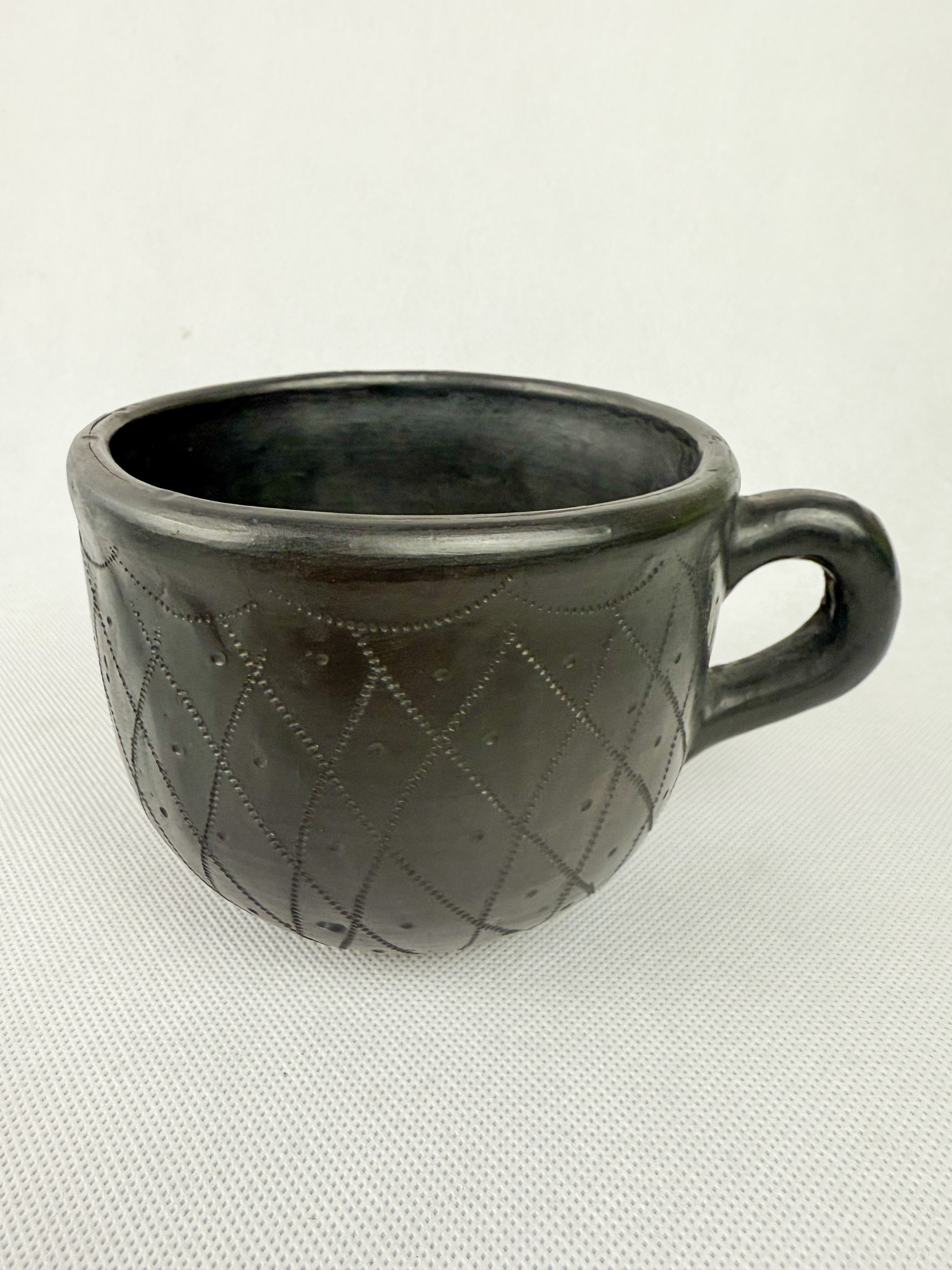 Oaxaca Black Clay Mugs - Taza Barro Negro