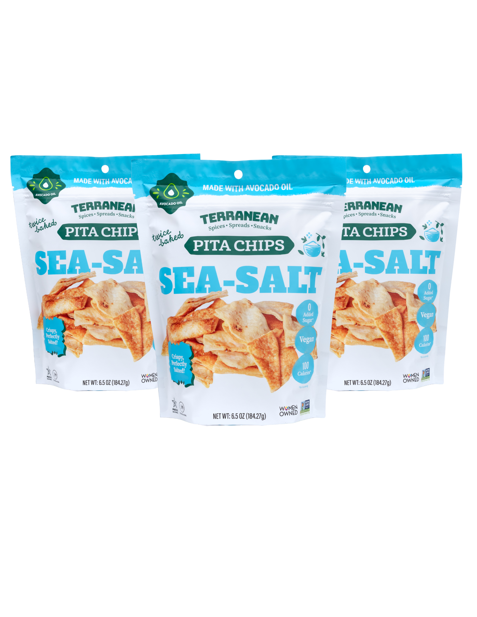 Pure Sea Salt Twice-Baked Pita Chips!