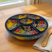 Talavera Appetizer Tray Set | Mexican Hand Painted Pottery