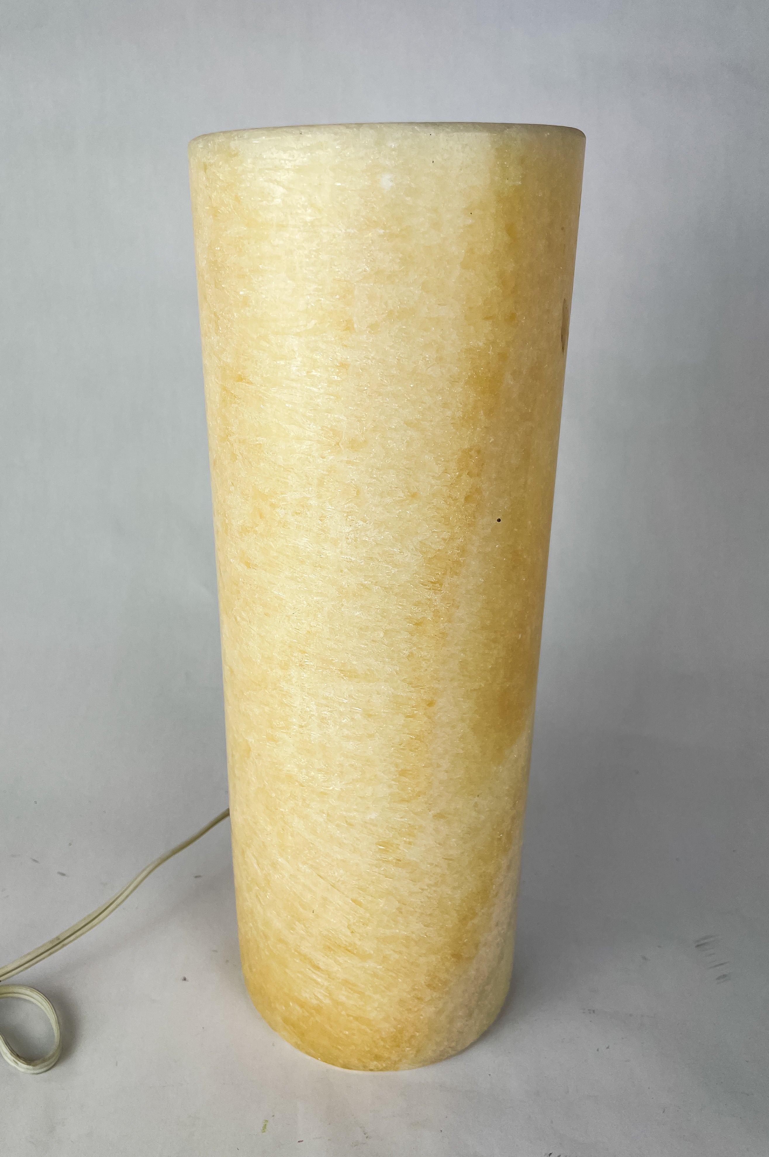 Ivory Onyx Marble Lamp Cylindrical - Lampara Marmol
