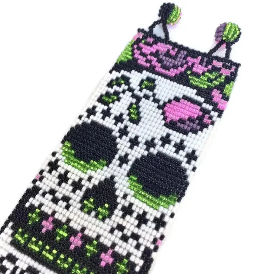 Sugar Skull | Catrina Seed Bead Adjustable Closure Bracelet - Guatemala