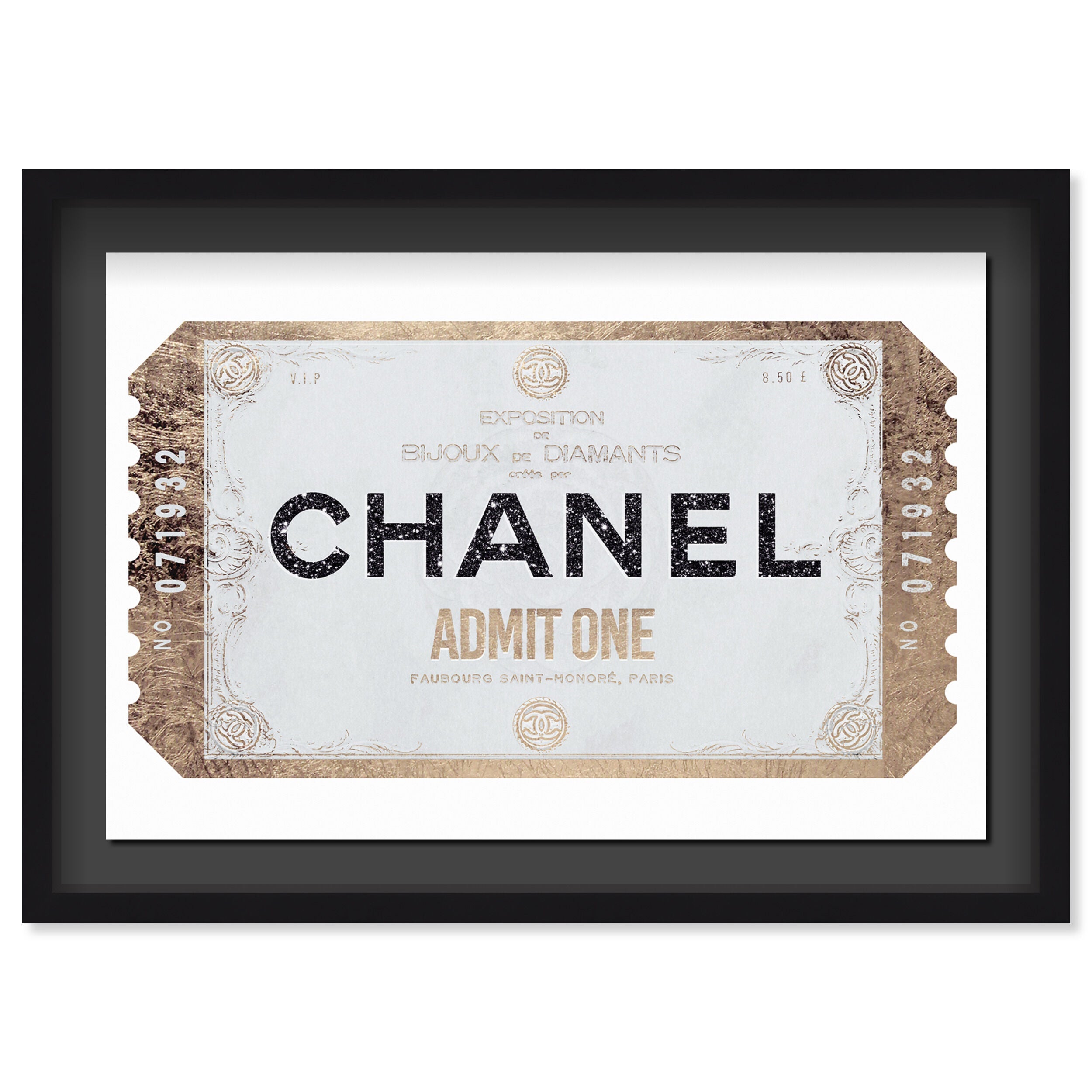 ADMIT ONE Faubourg Clean - Displayed in a shadowbox