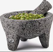 Molcajete Original 100% Lava Volcanic Stone Mortar and Pestle - Versatile Kitchen Tool for Grinding and Crushing Ingredients - Utensils
