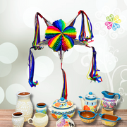 Small Multicolor Fiesta Piñata - Mexican Fiesta Decor