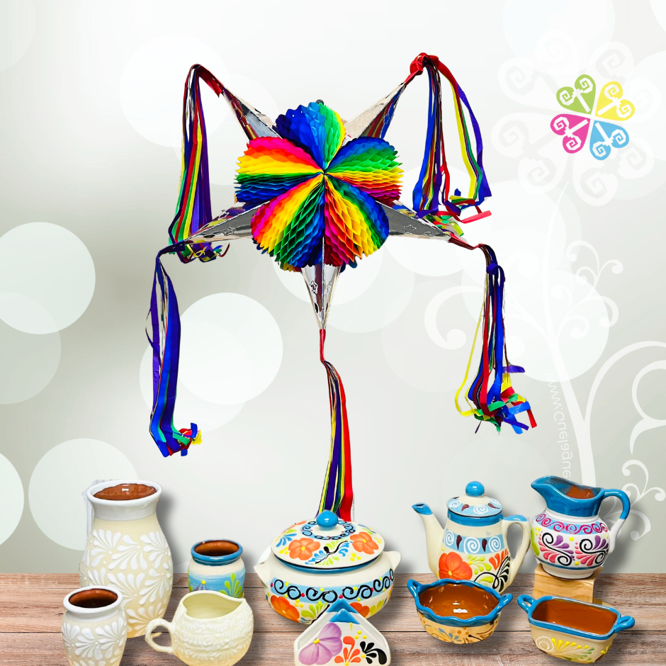 Small Multicolor Fiesta Piñata - Mexican Fiesta Decor