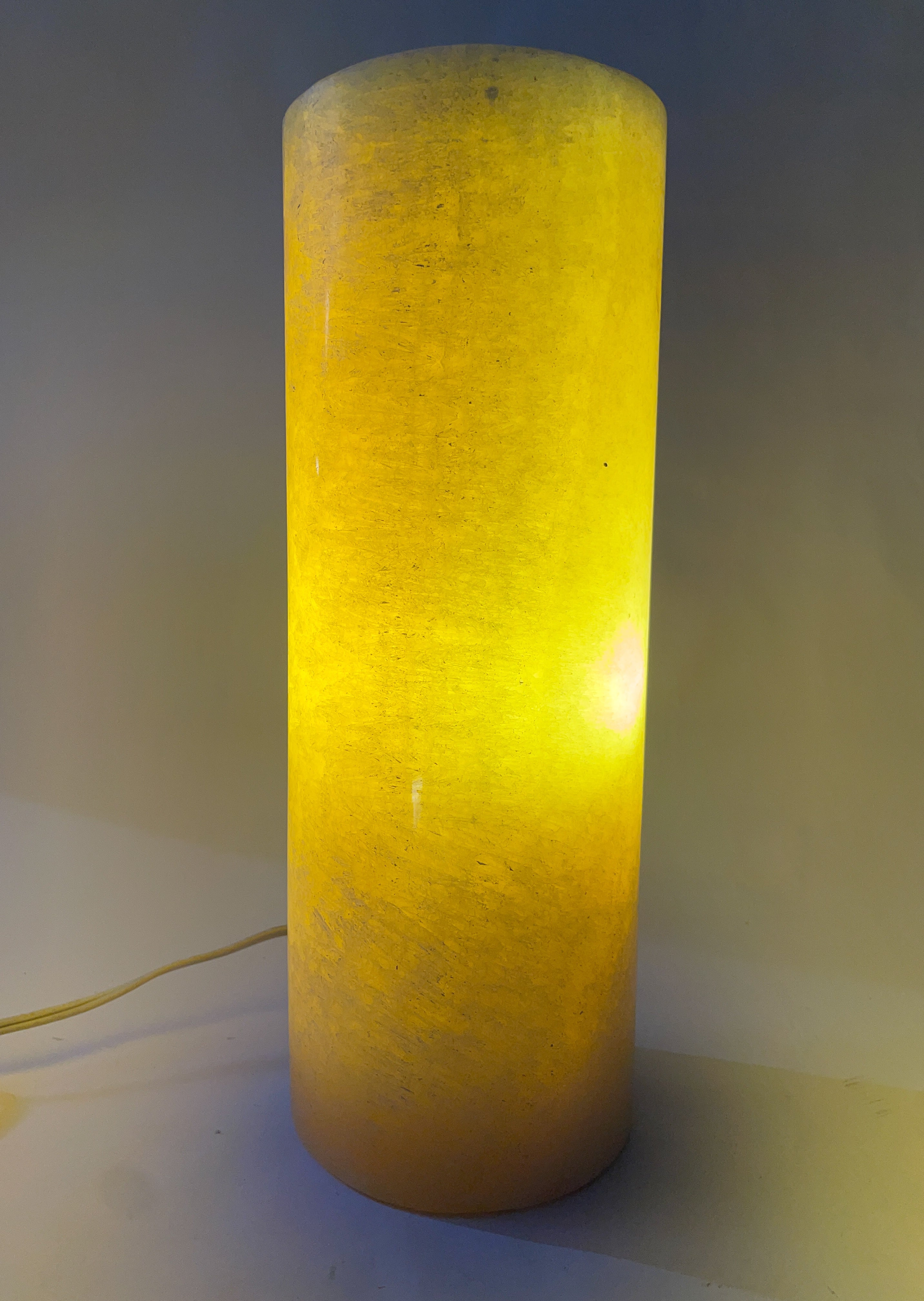 Ivory Onyx Marble Lamp Cylindrical - Lampara Marmol
