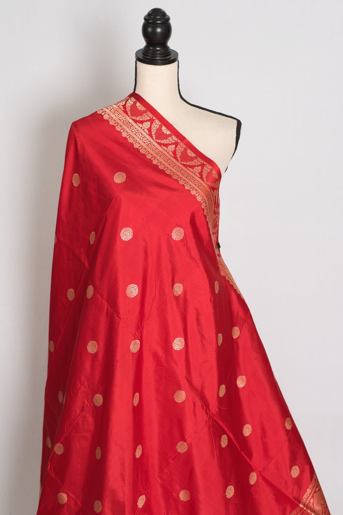Radha : Red and Gold Handwoven Pure Silk Bridal Banarasi Saree | Silk Mark