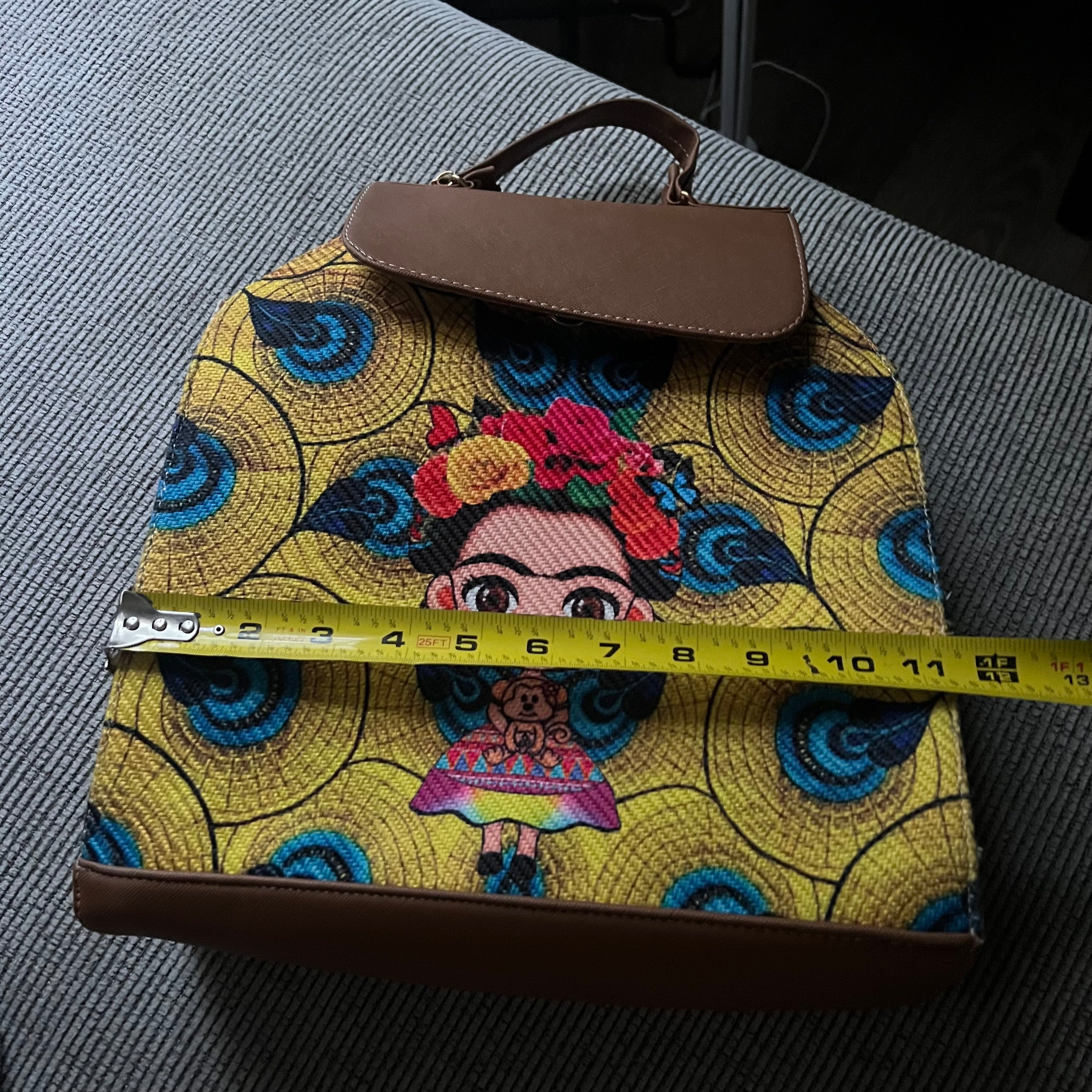 Frida Kahlo Yellow Artisan Back Pack