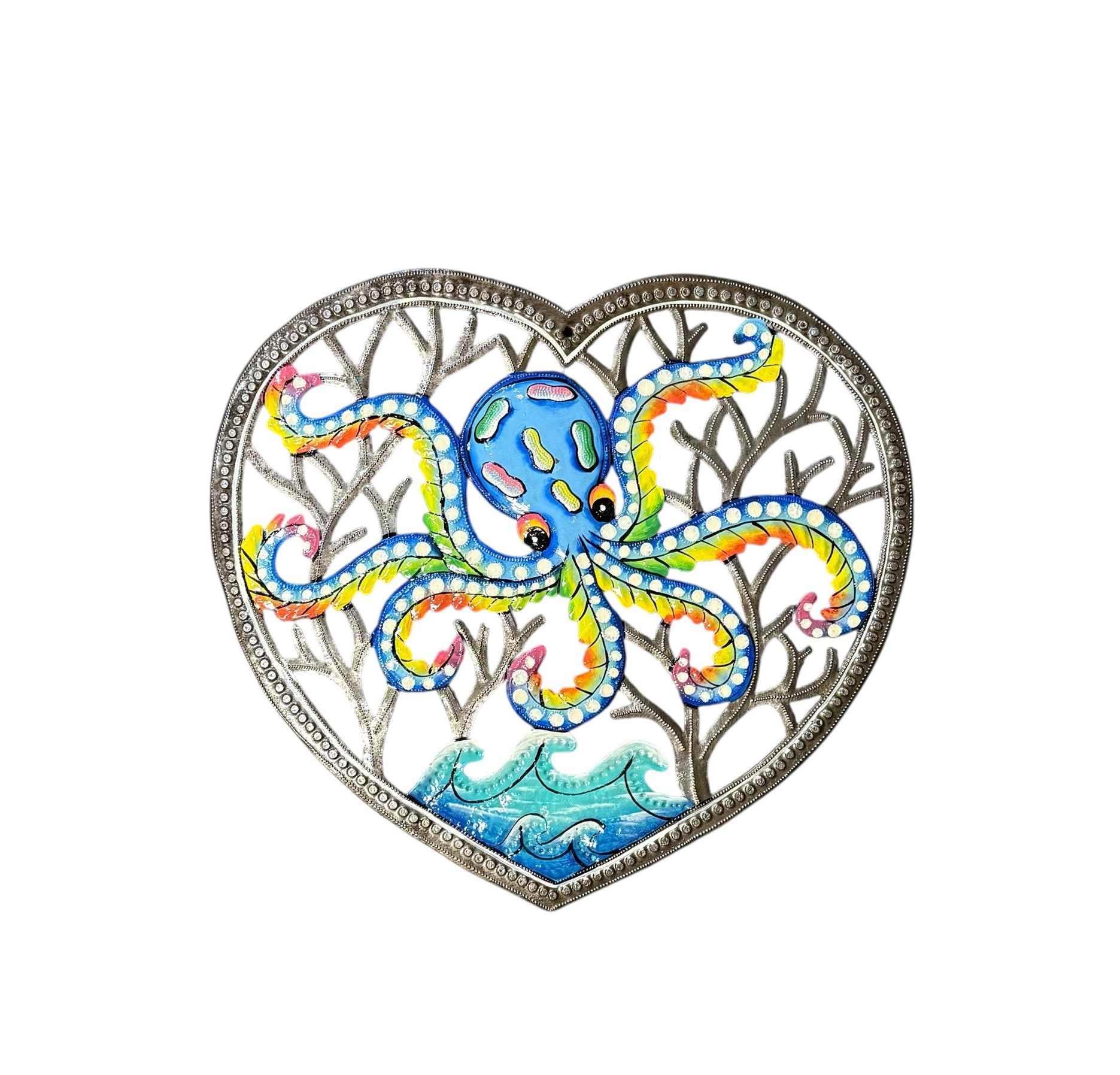 Medium Colorful Heart Octopus
