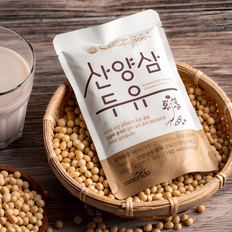 Wild-Cultivated Ginseng Soy Milk (190ml x 15 Packs)