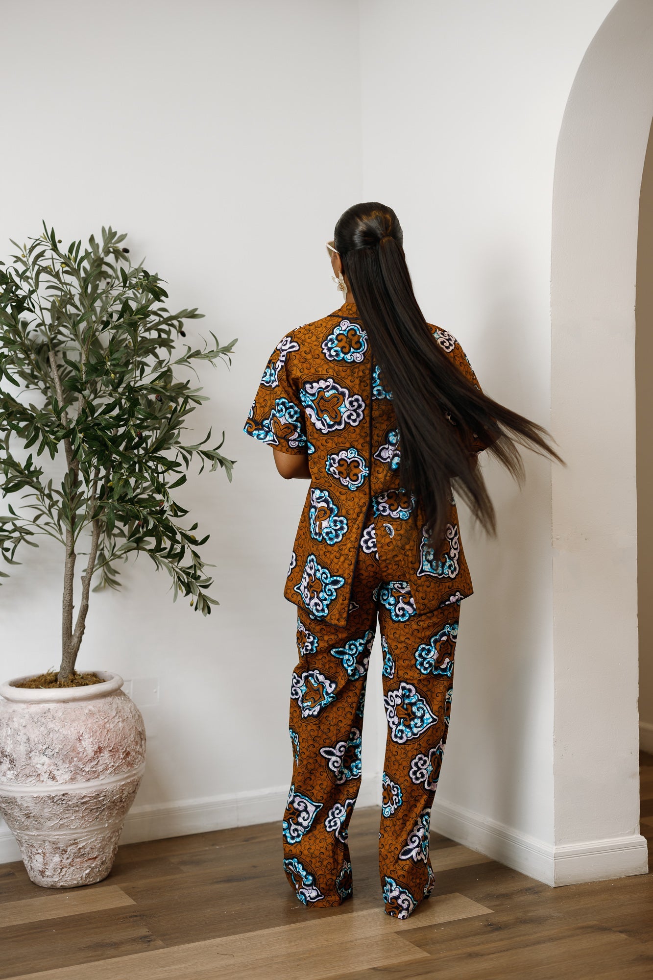 LARA AFRICAN PRINT SHIRT SET [MULTICOLOR]