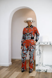 ADA AFRICAN PRINT BOMBER JACKET AND PANTS SET