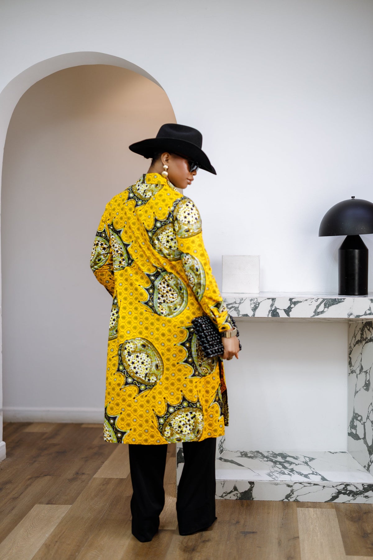 RHODA AFRICAN PRINT LONGLINE SHIRT