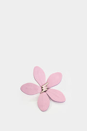 Large leather San Joaquín flower brooch for women