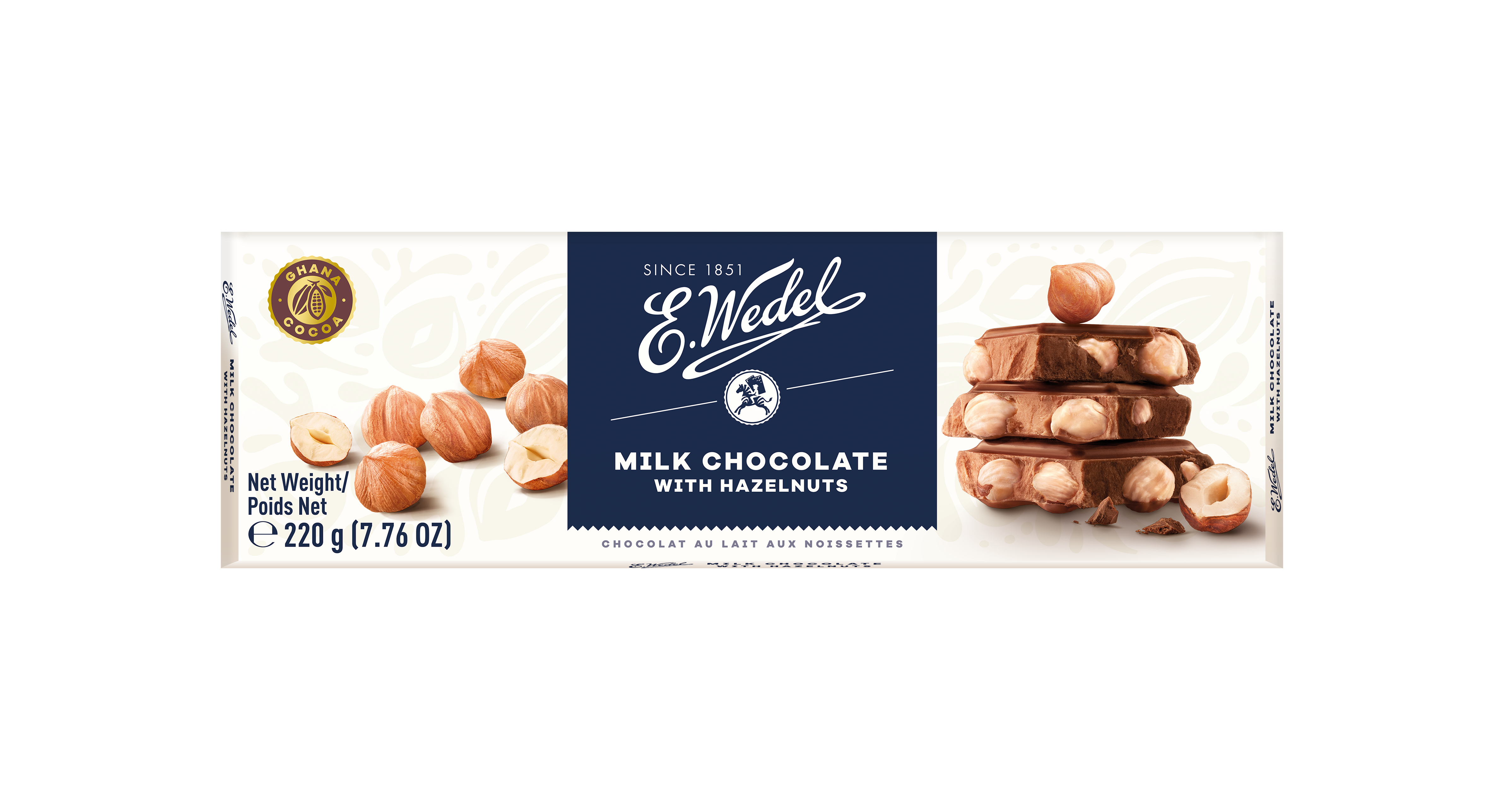 Wedel Luksusowa Chocolate W/ Hazel 220g