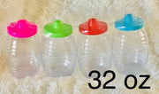24 Vitroleros with Straw Lid Holes 32 oz