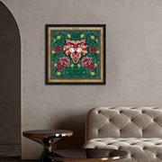 Floral Feline Roses - Displayed in a Shadowbox