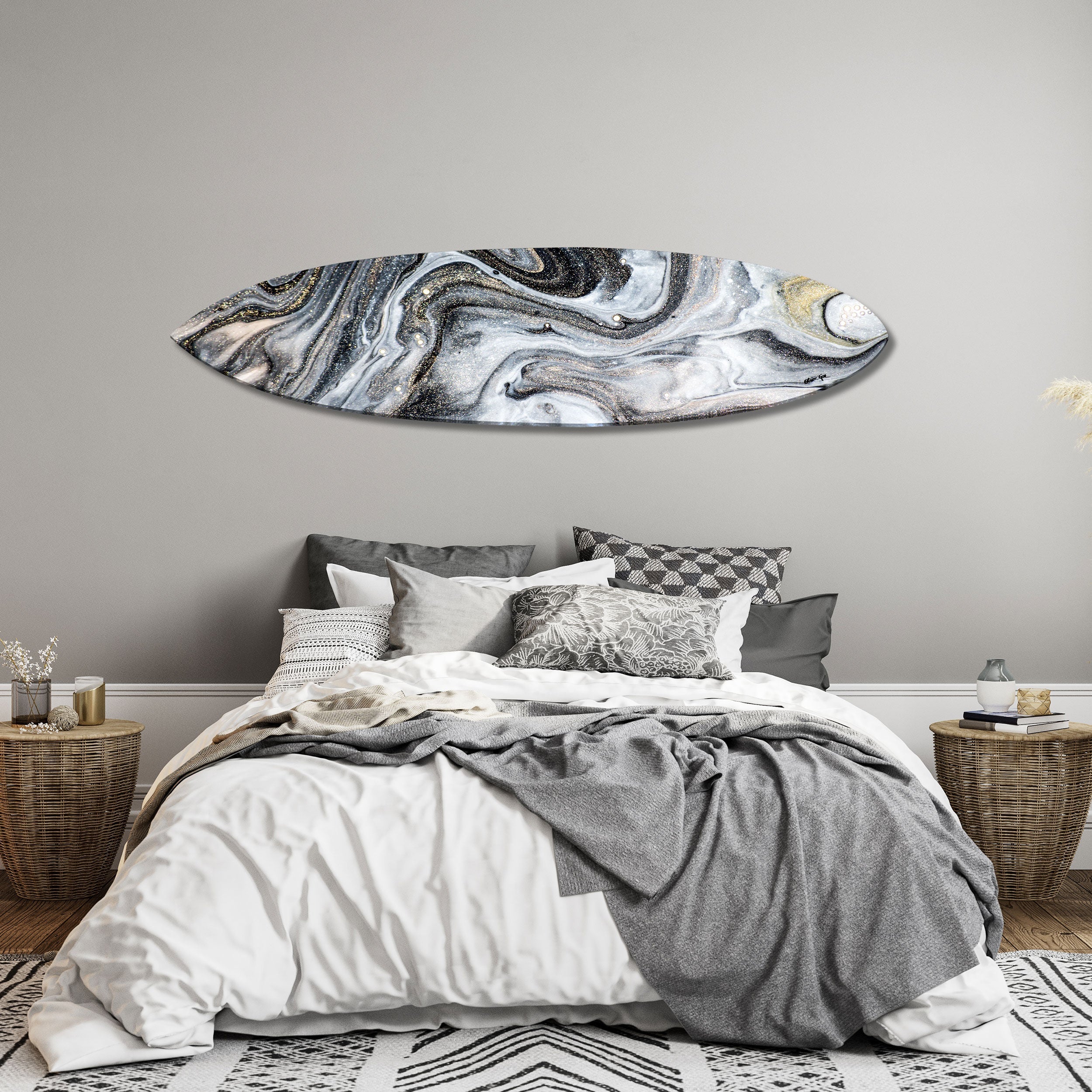 Marbled Gold Surfboard