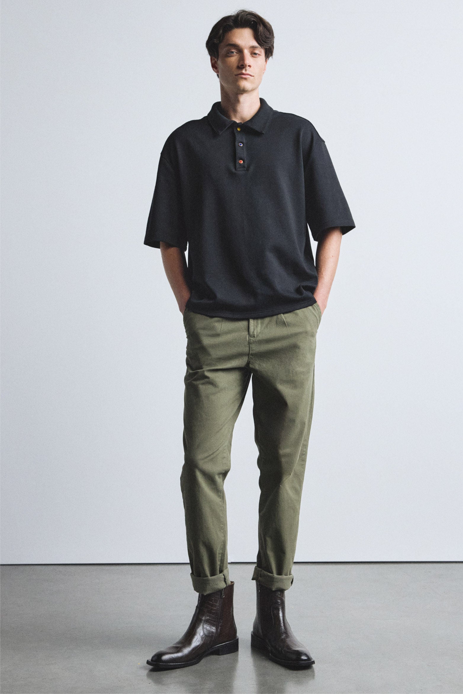 Spring short sleeve polo for men