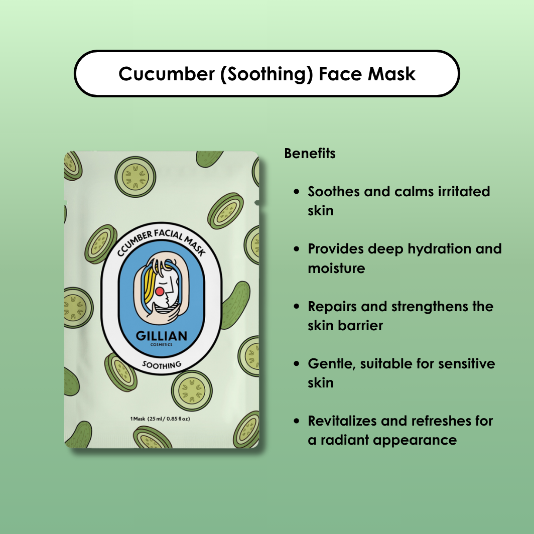 Gillian Cosmetics Cucumber (Soothing) Sheet Mask