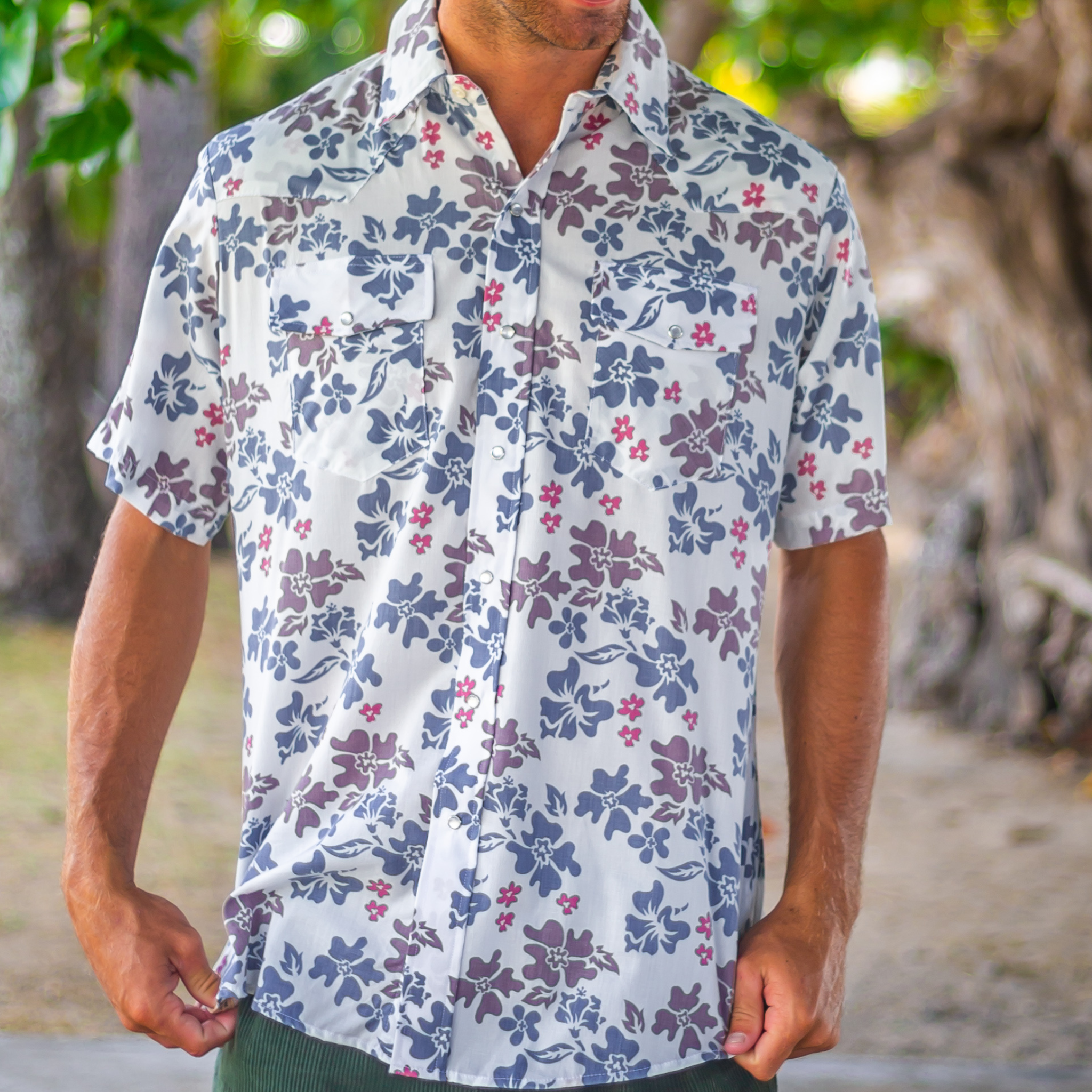 Tahitian Pareu White