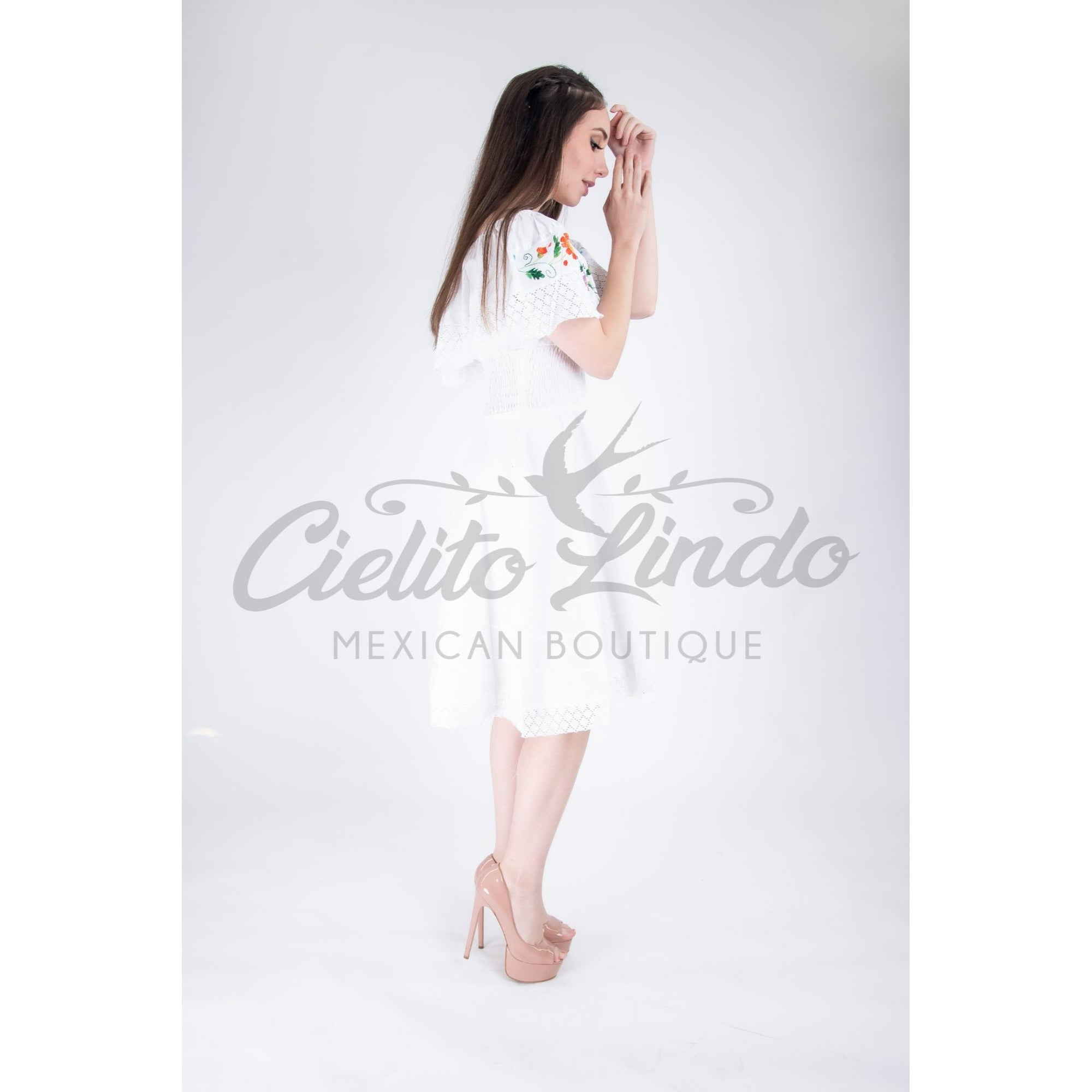 Mexican White Dress Off the Shoulder