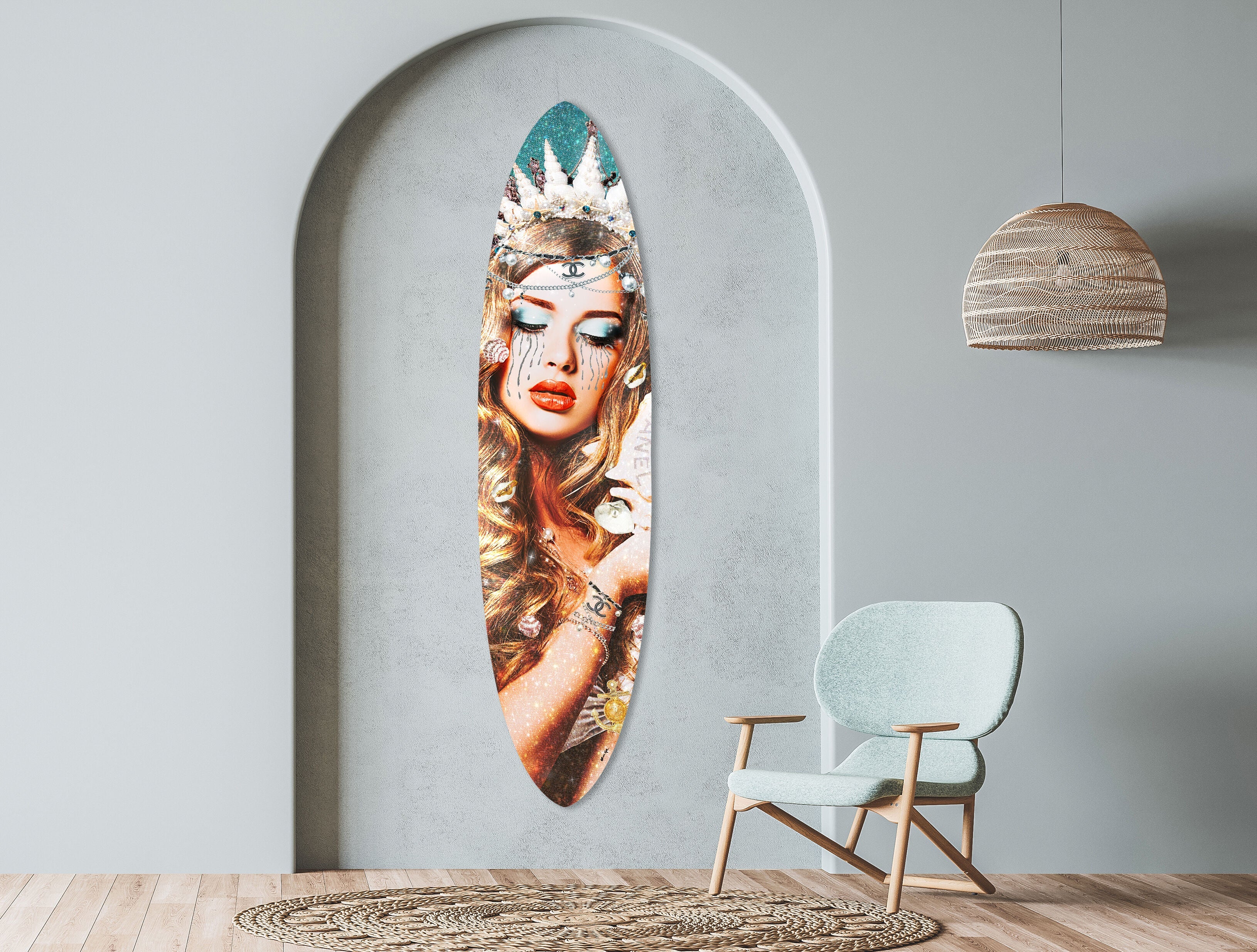 Tales of a Mermaid - Decorative Acrylic Surfboard