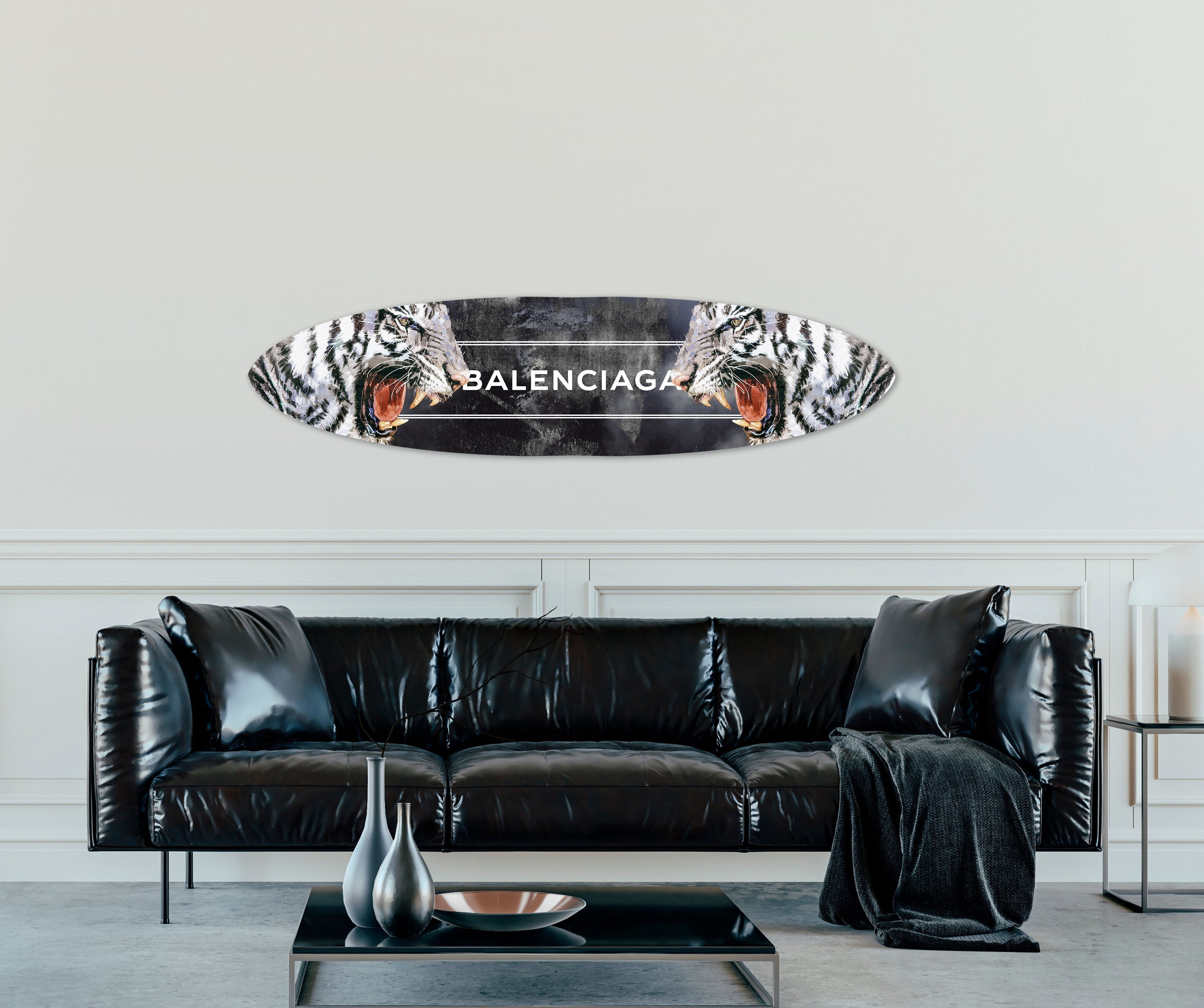 Tiger Effect - Decorative Acrylic Surfboard