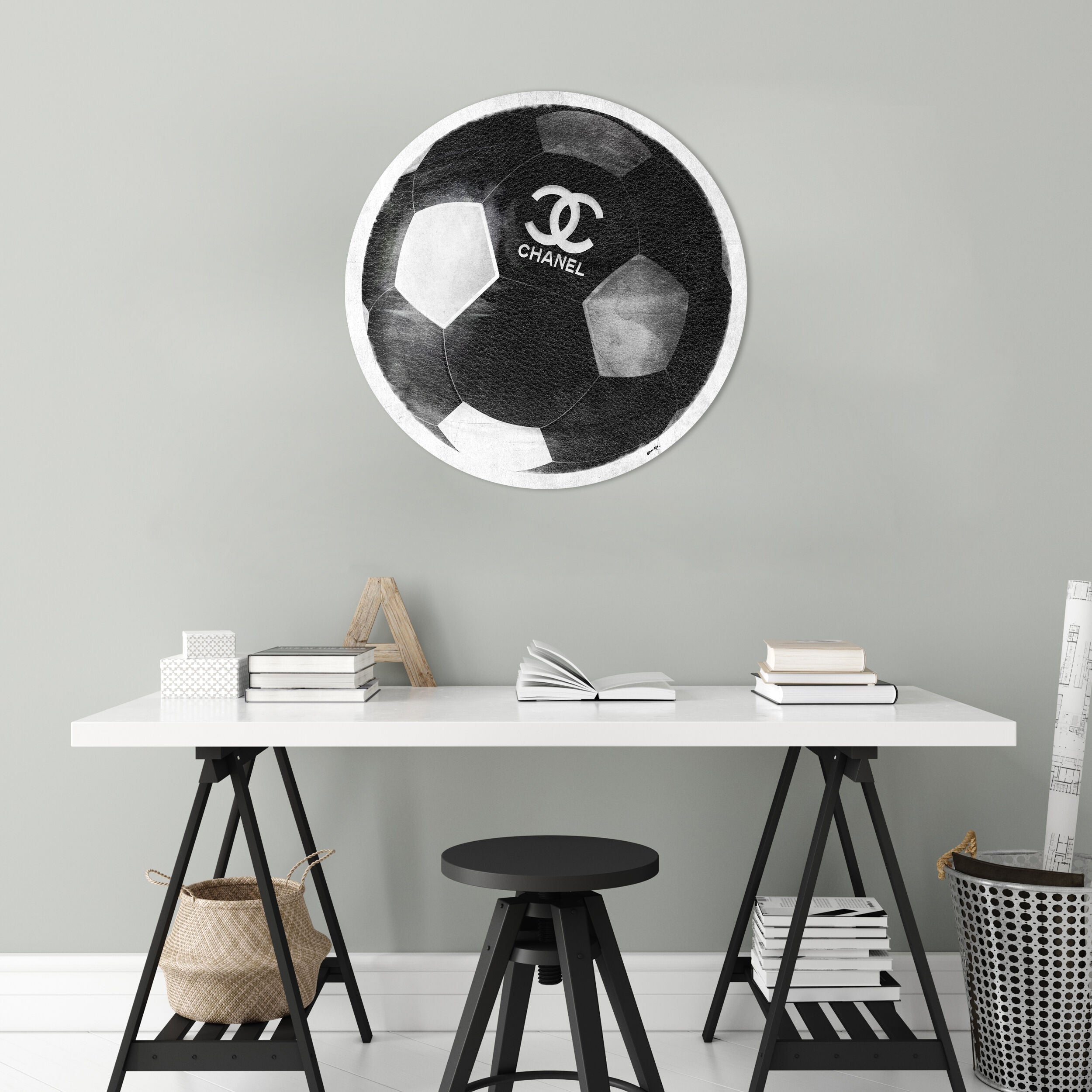 Fashion Soccer Ball - Round Acrylic Art