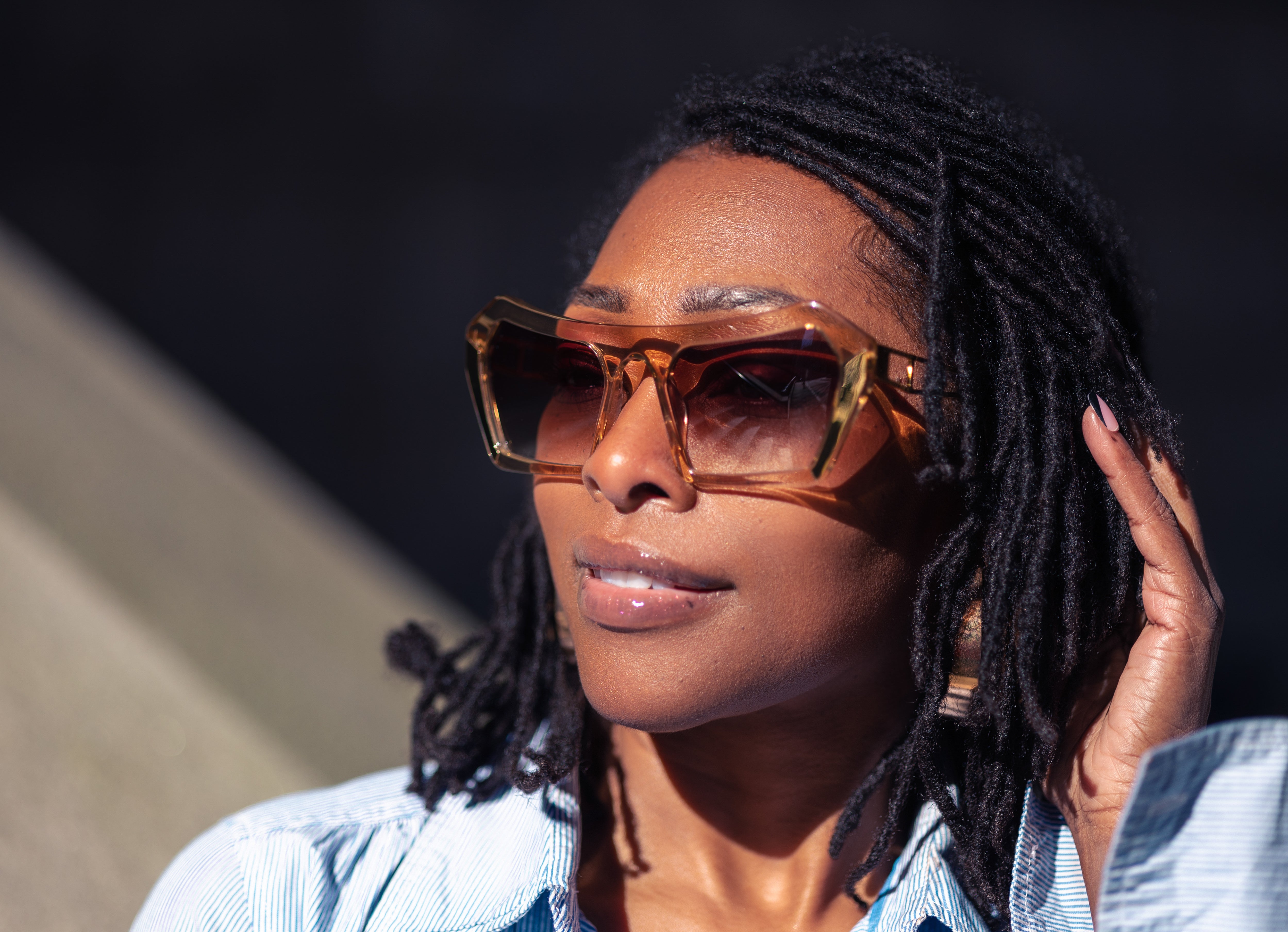 Oversized Sunglasses - Taupe