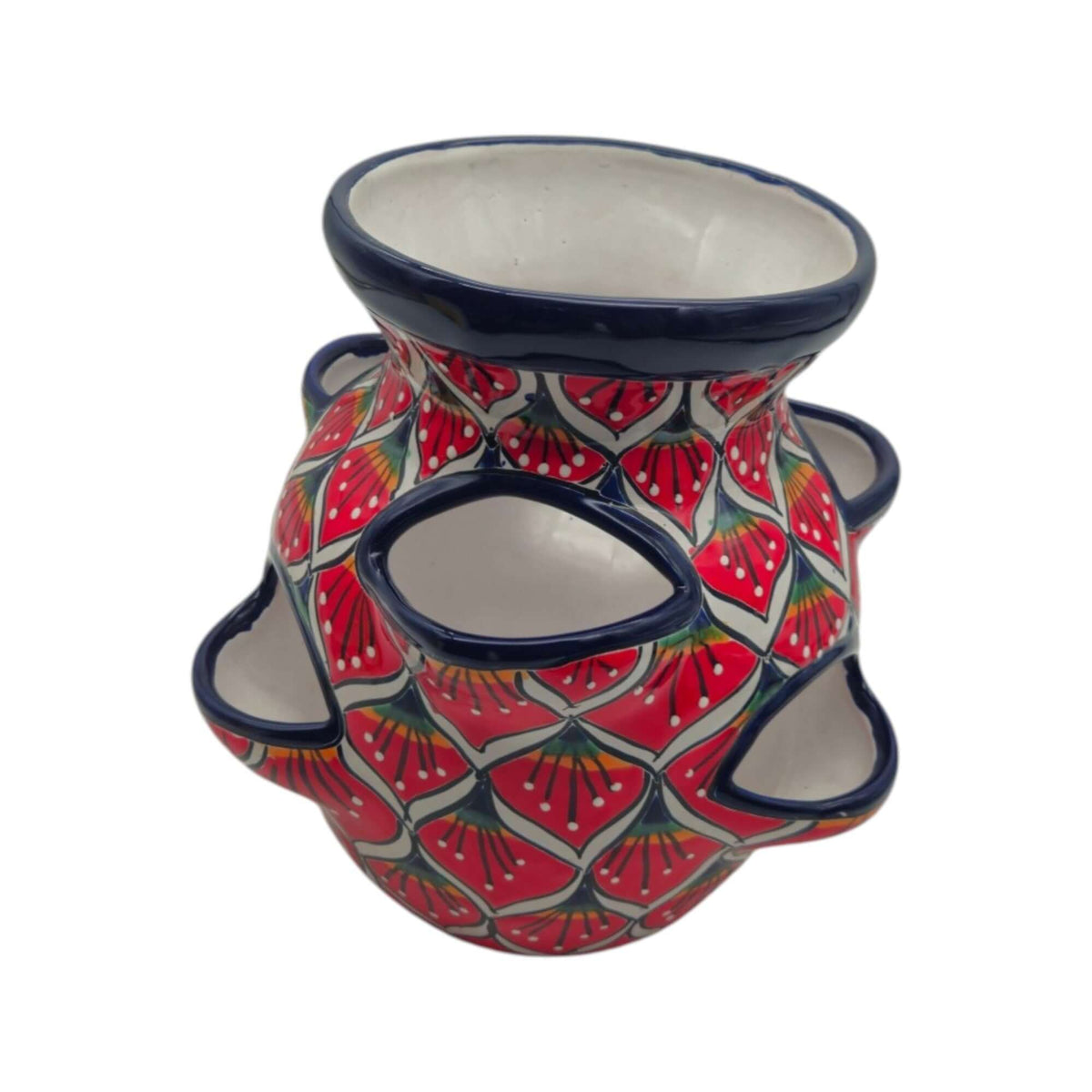 Talavera Strawberry Planter | Red Peacock Design