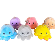 Plush Flip Octopus Keychain Pendant