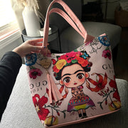 Frida Kahlo Pink Artisan Tote