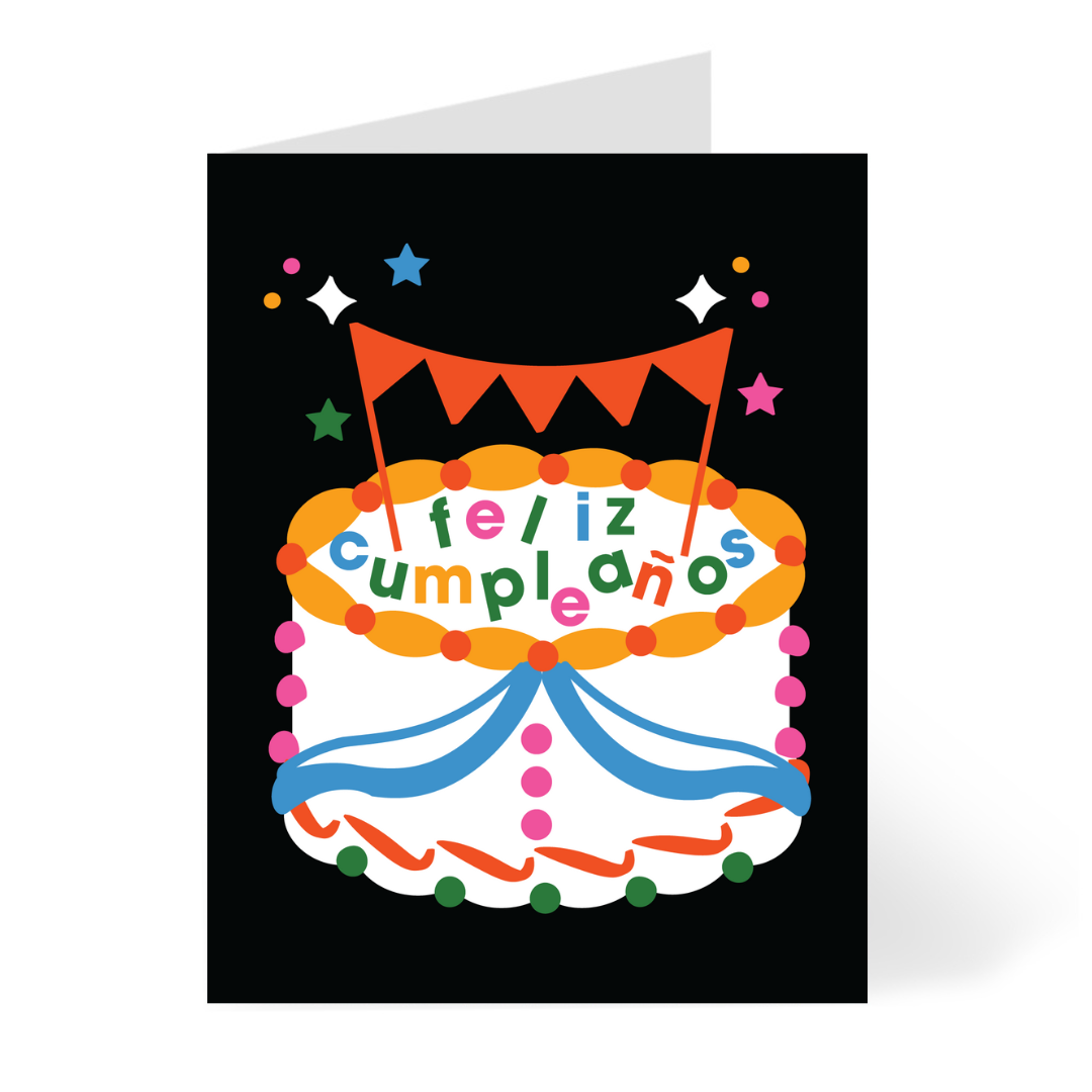 Bold Birthday Cake - Spanish