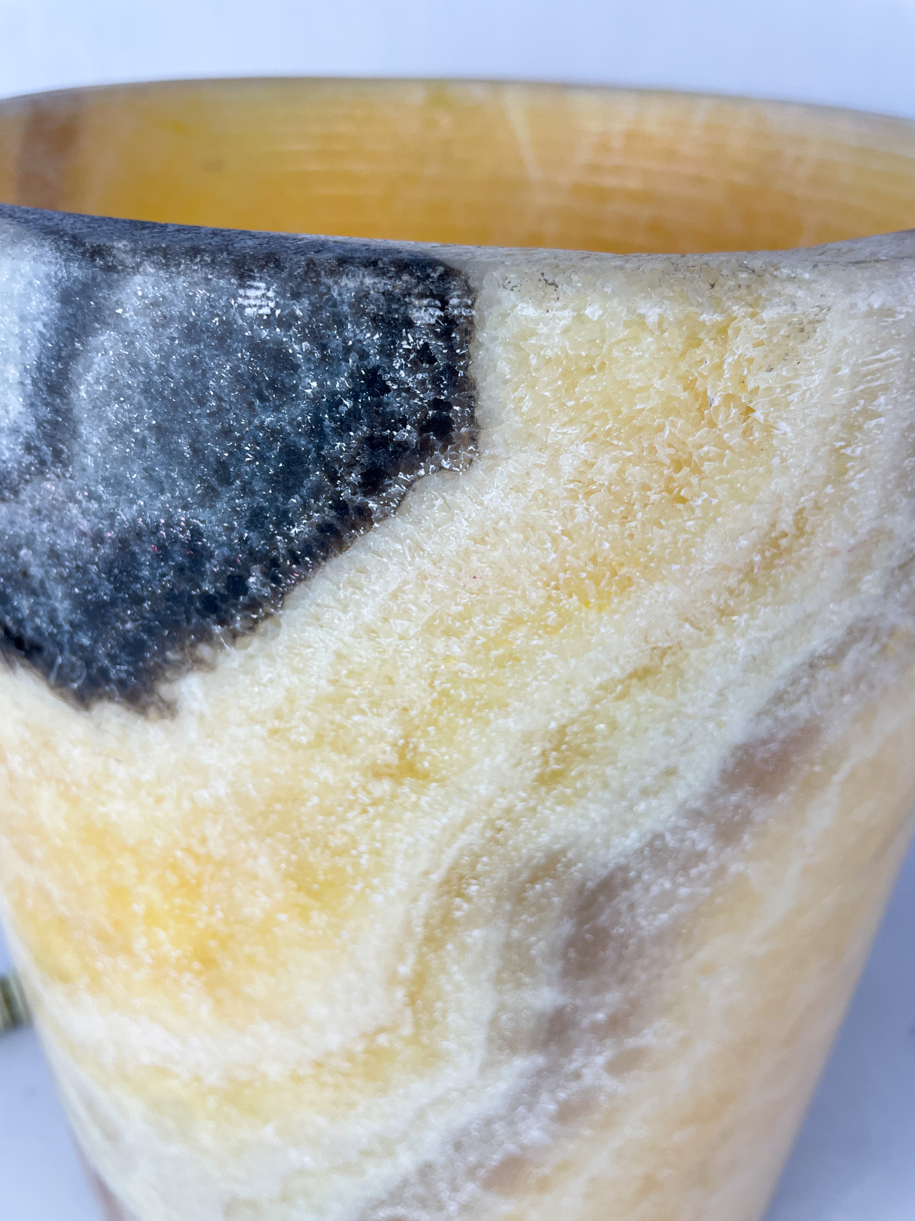 Ivory Onyx Marble Lamp Cylindrical - Lampara Marmol