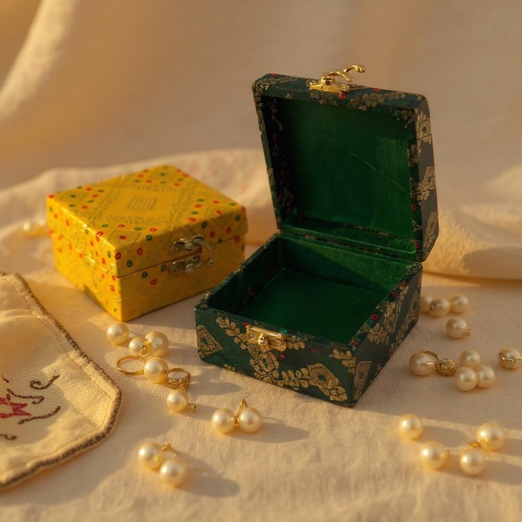 Gift Boxes - Set of 5 - Perfect To Pack Small Gifts Like Diya, Jewelry, Prasad